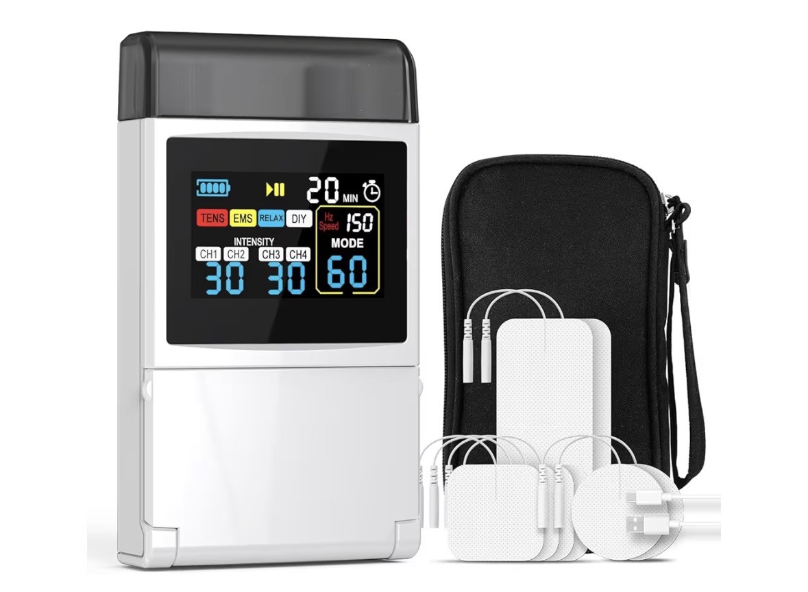 TENS Unit EMS Muscle Stimulator for Pain Relief, 4-in-1 TENS & EMS,Relax 60 Mode