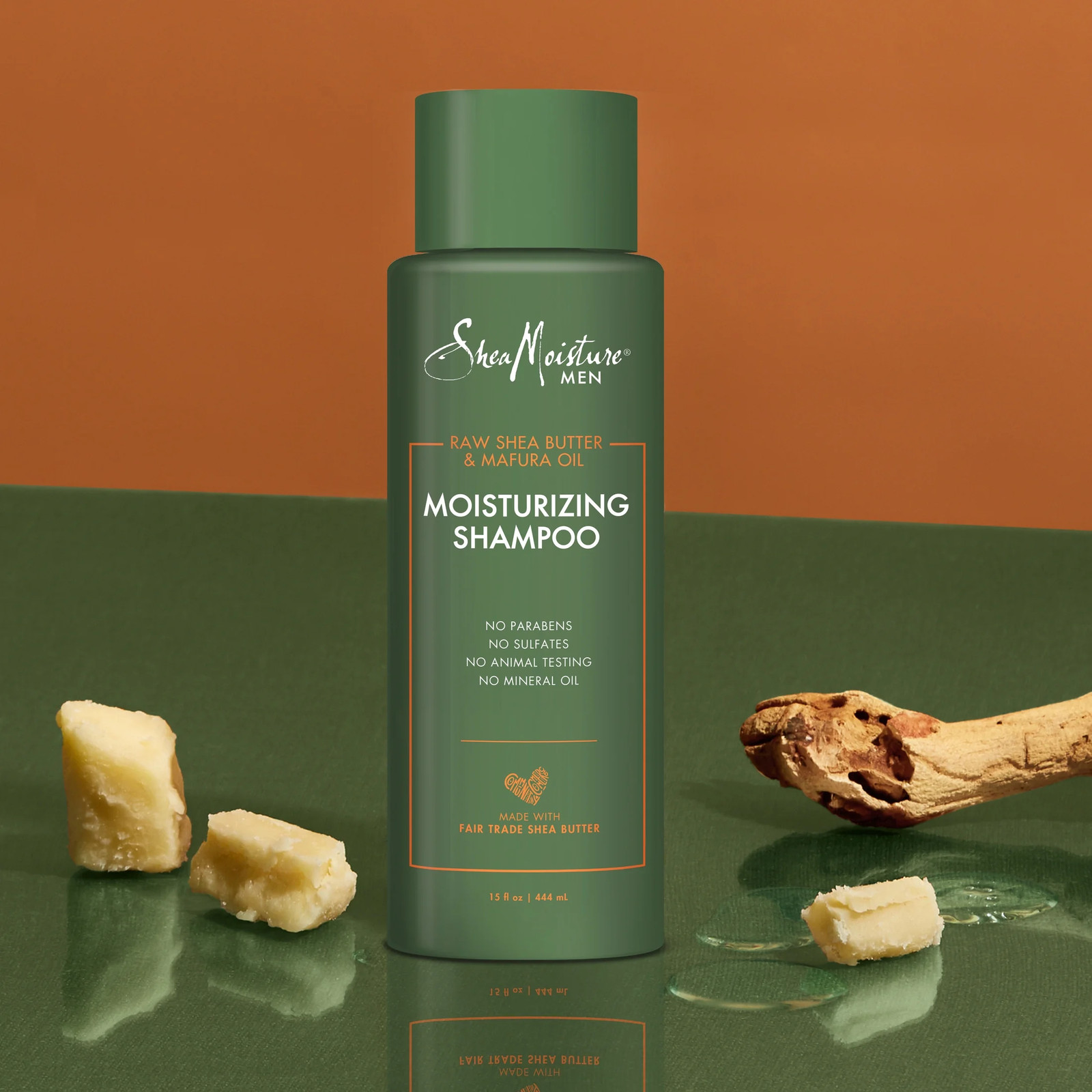 Sulfate-Free Moisturizing Shampoo with Raw Shea Butter & Mafura Oil, 15 Oz