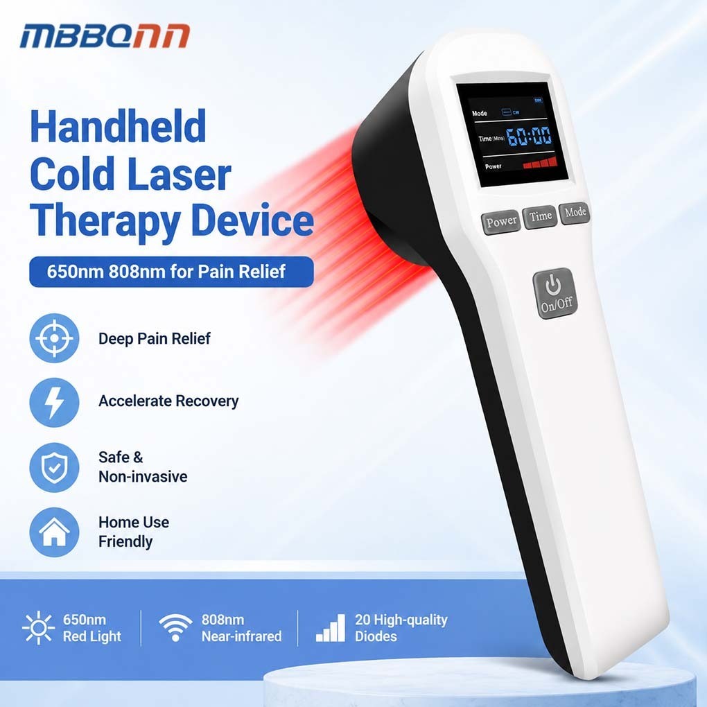 880mW Cold Laser Therapy Device for Pain Relief, 650nm 808nm LLLT for Home Use