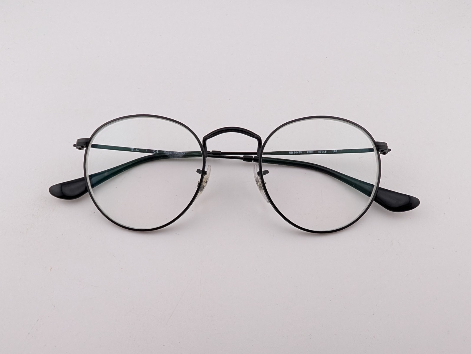 Ray Ban Eyeglasses, Frames Only, RB 3447V 2503, 47-21-140, Black, Metal, Round