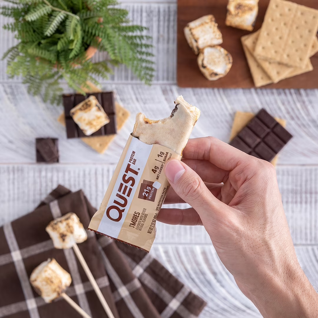 Quest Protein Bar, Smores, 20g Protein, Gluten Free, 4 Count