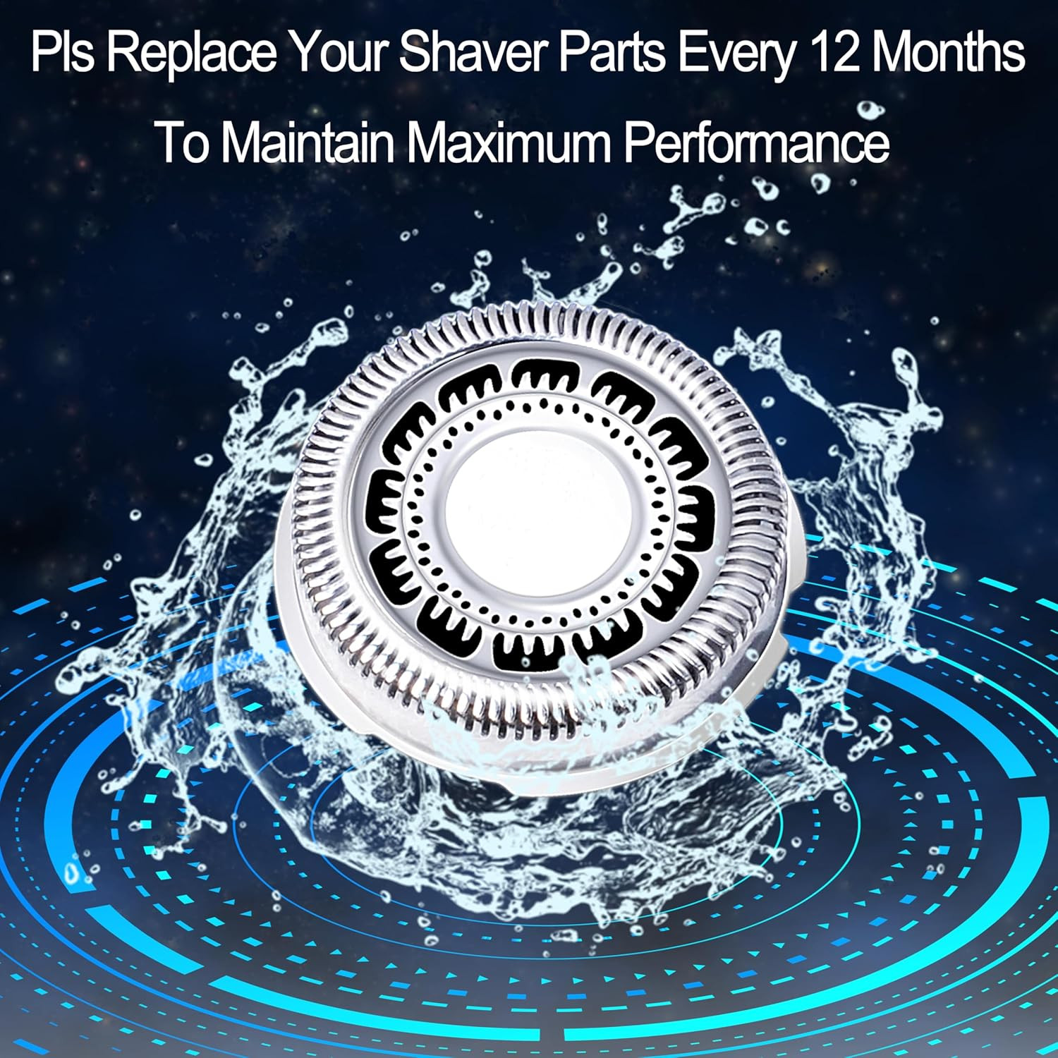 SH60/72 Replacement Heads Compatible with Philipsi Norelcoo Series 6000 Shaver,