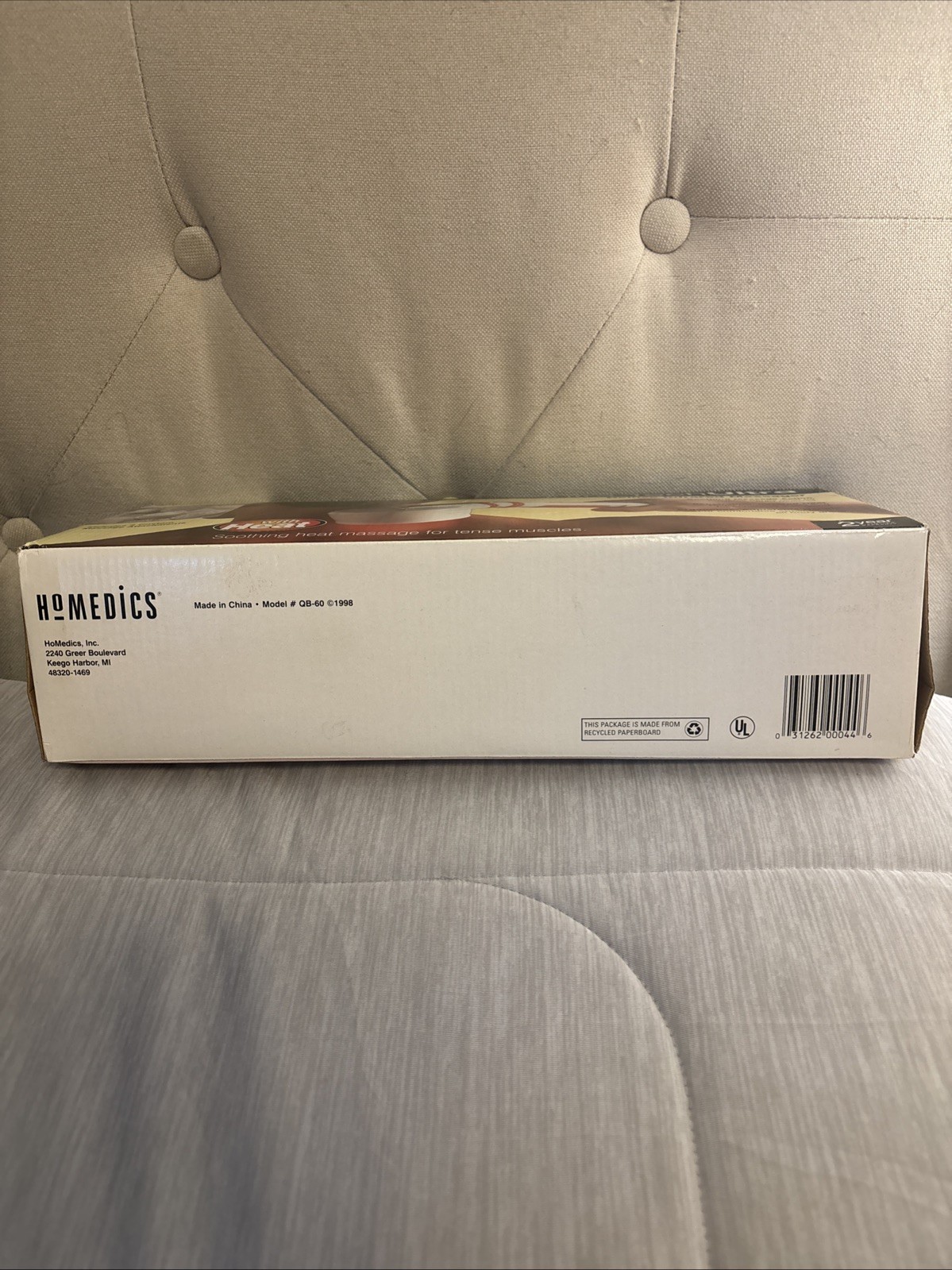 Homedics Infra-tech Ultra Deluxe Infrared Massager, Used. Model # QB-60