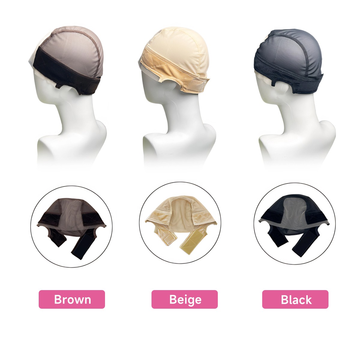 Lace wig grip cap adjustable, keeping wigs in place, Adjustable Grip, Reusable