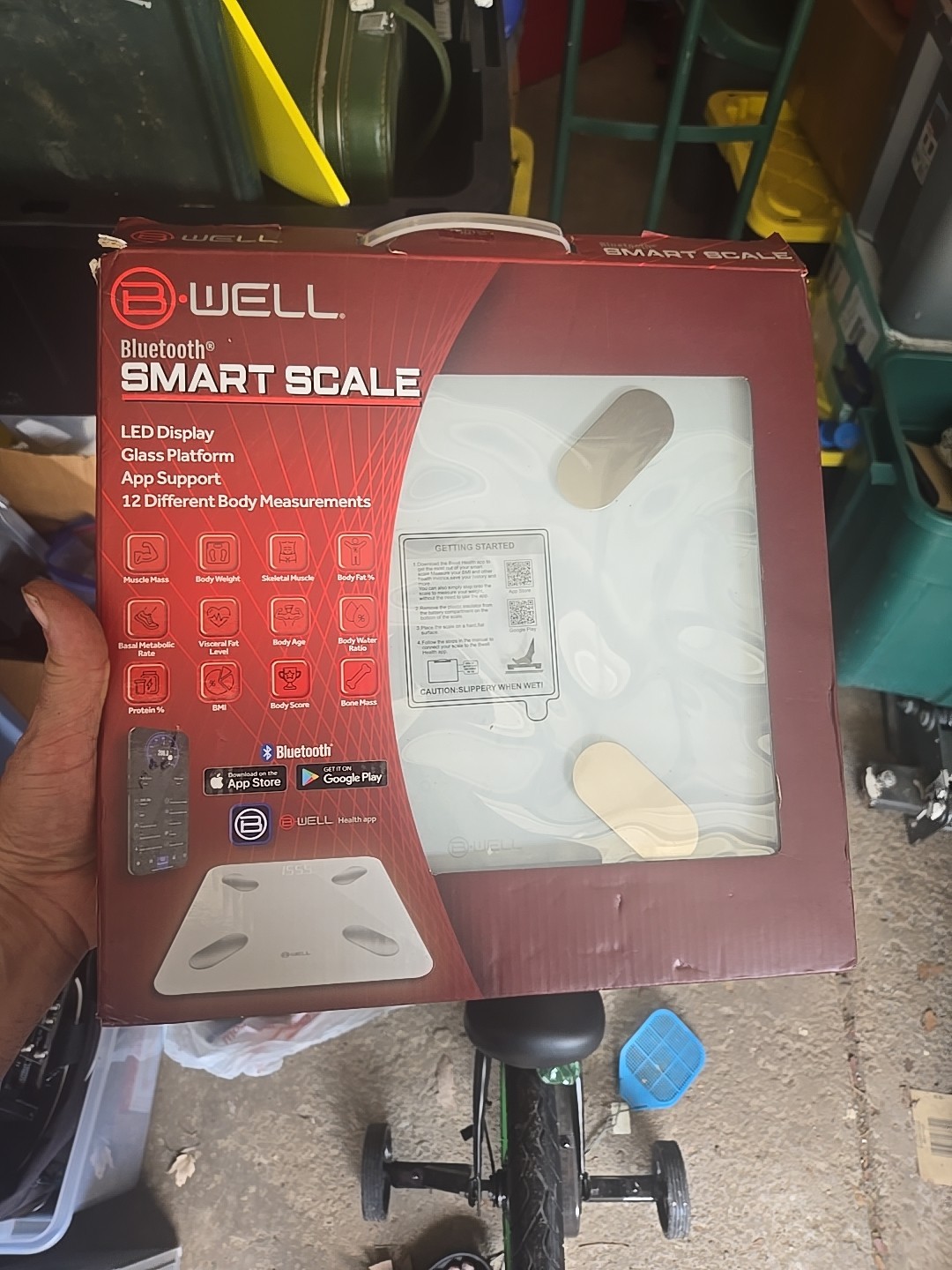 NIB-2021 Bytech B-Well Bluetooth Smart Scale w/LED Display
