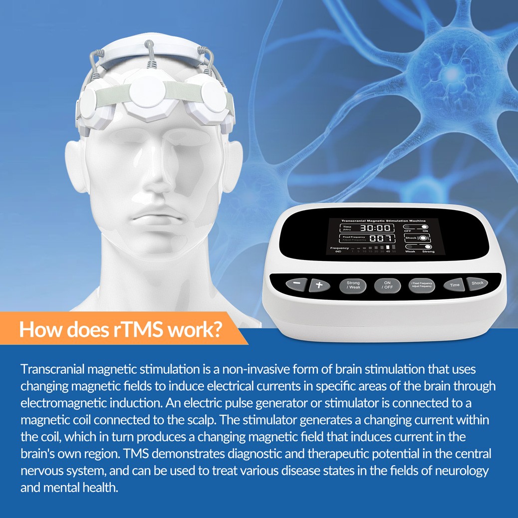 RTMS Transcranial Magnetic Stimulation Device for Depression Anxiety Therapy