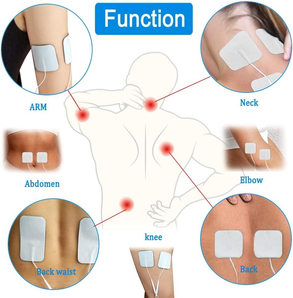 40 TENS Electrode Pads EMS Replacement Unit 7000 3000 2×2 Muscle Stimulator BULK