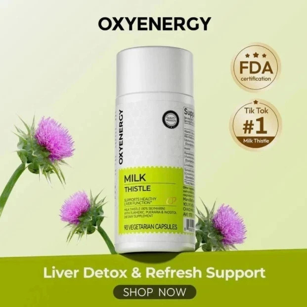 Oxyenergy Milk Thistle Liver Detox ,Colon Cleanse,Natural Support Liver Health