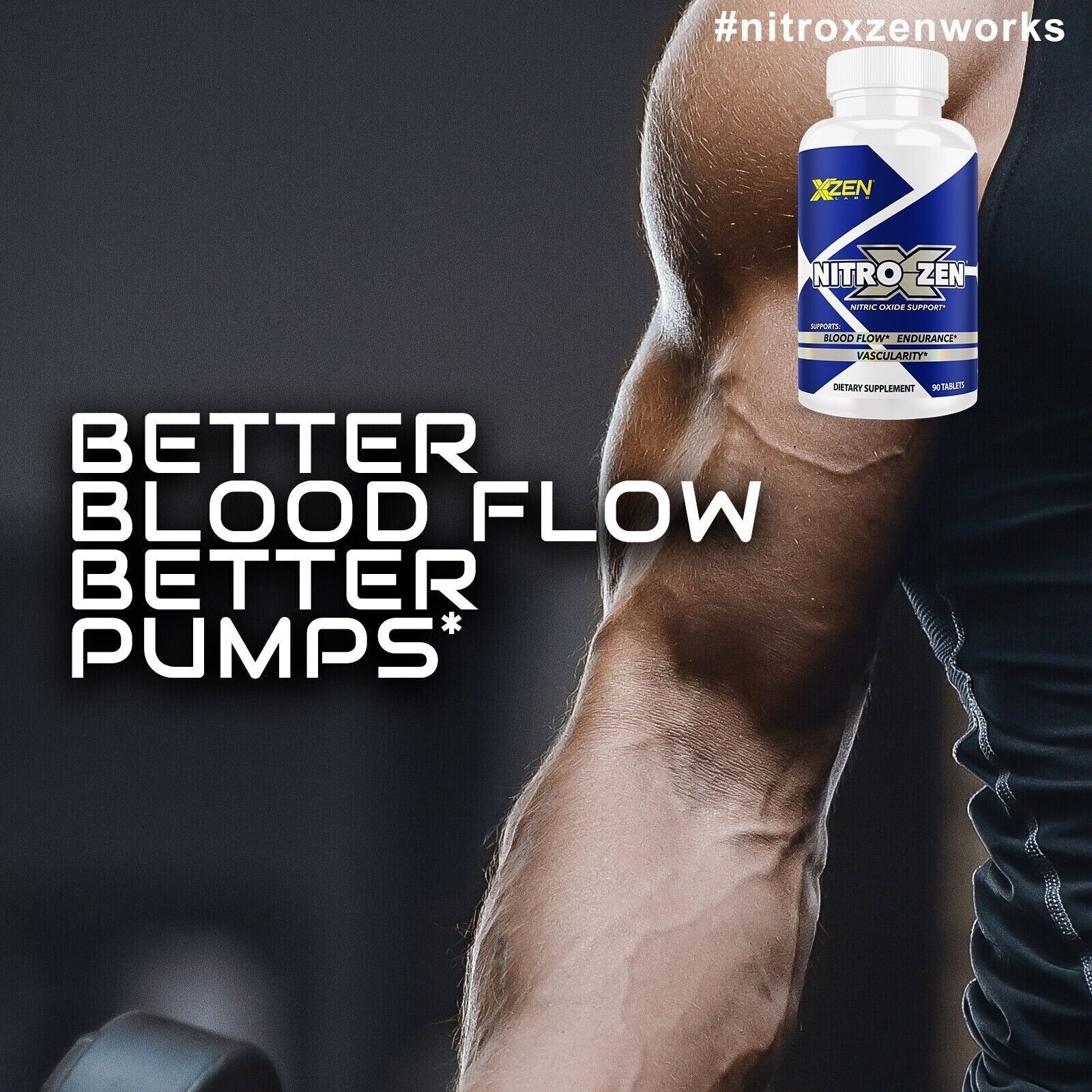 Nitric Oxide Booster Power Endurance Stamina Pump 3 pack 270 Pills