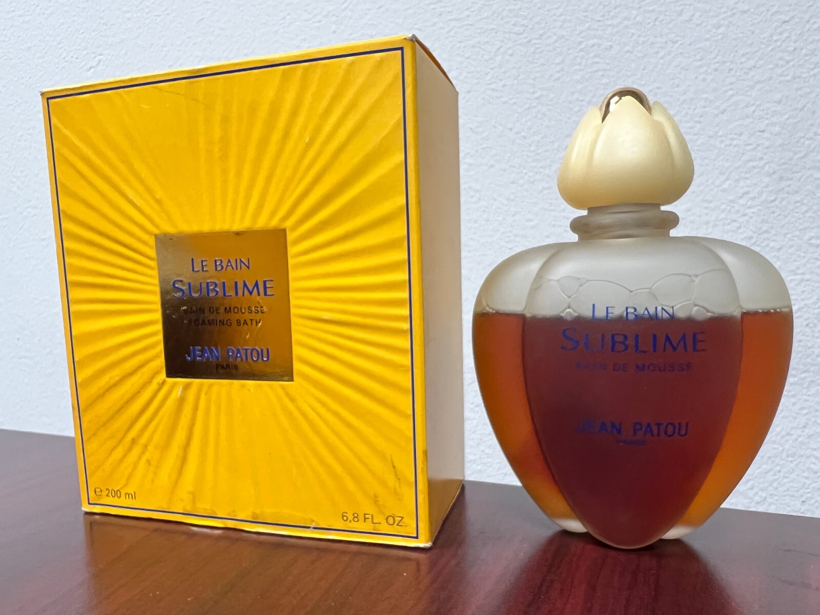 SUBLIME JEAN PATOU 6.8 oz / 200 ML Foaming Bath In Box …As Pictures No Sealed