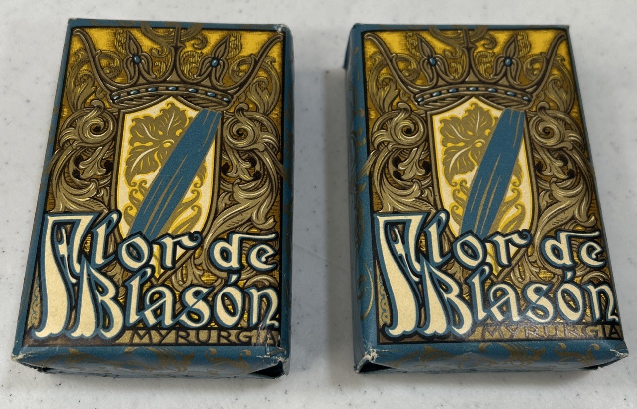 Vintage Flor De Blason Fragrance Bar Soap Set Of 2! Spain RARE! New & Sealed!