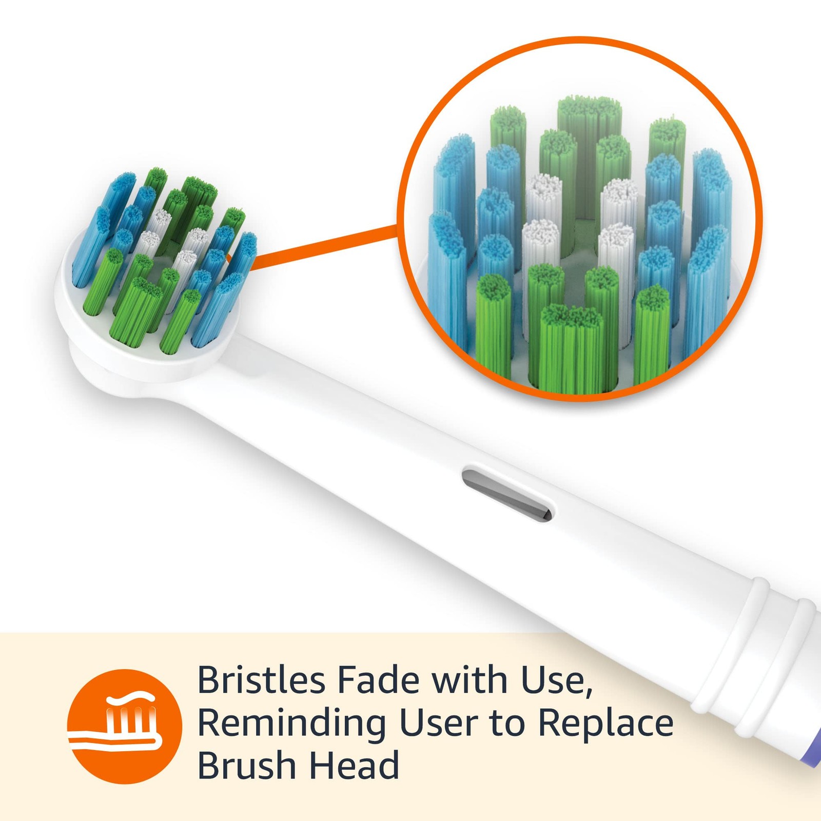 Amazon Basics Electric Toothbrush Replacement 5 Count (Pack of 1), White
