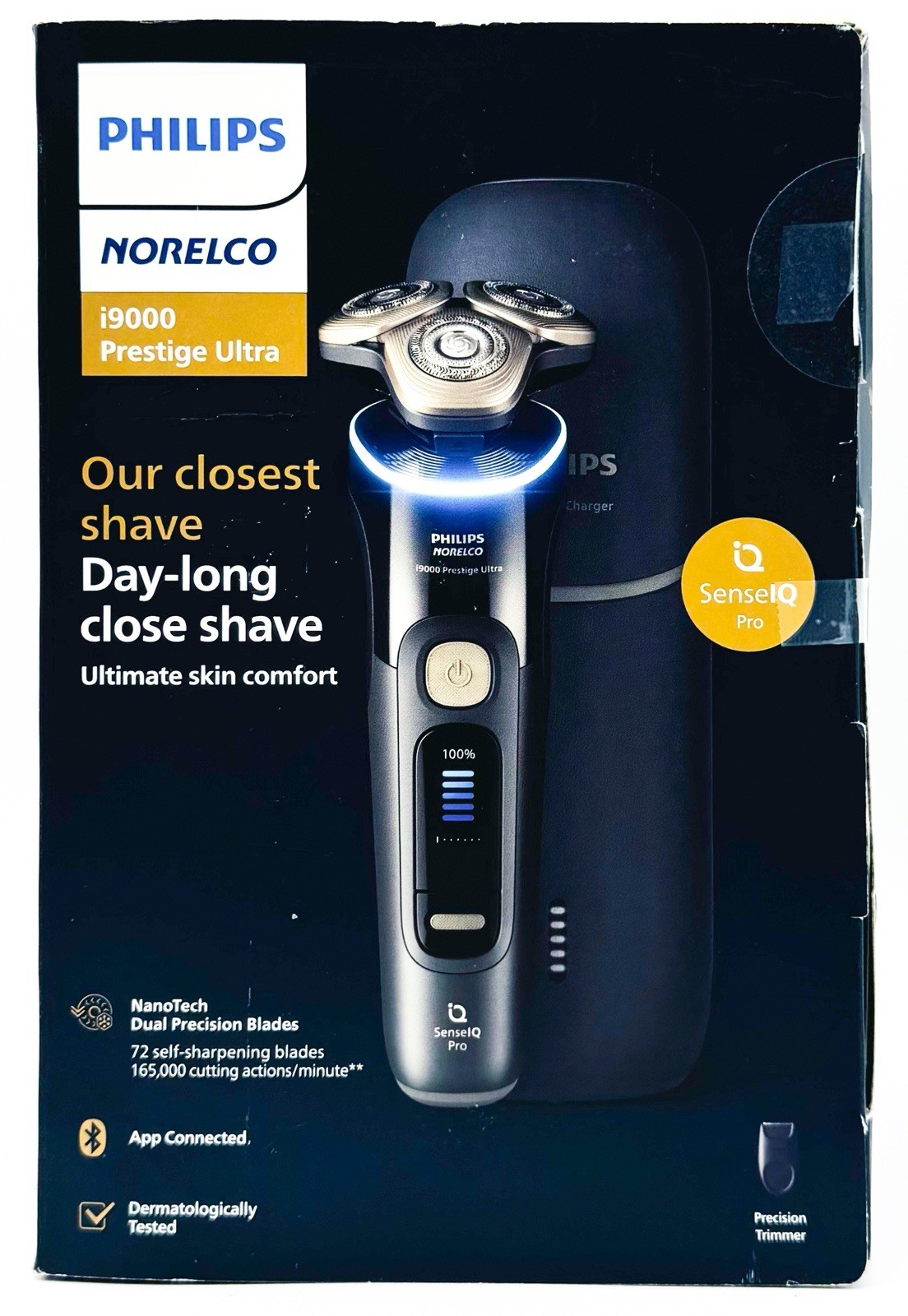 Philips Norelco Shaver i9000 Prestige Ultra W/ UV Case & Trimmer XP9400/89 – OB