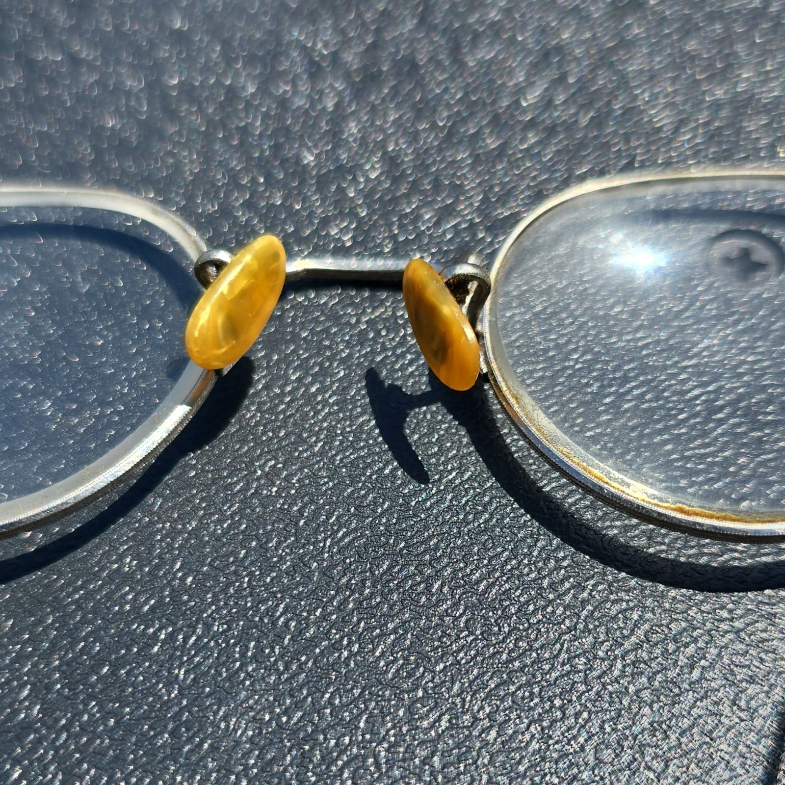Silver Metal Round Full Rim Eyeglasses Frames, Solid, Unisex Adults
