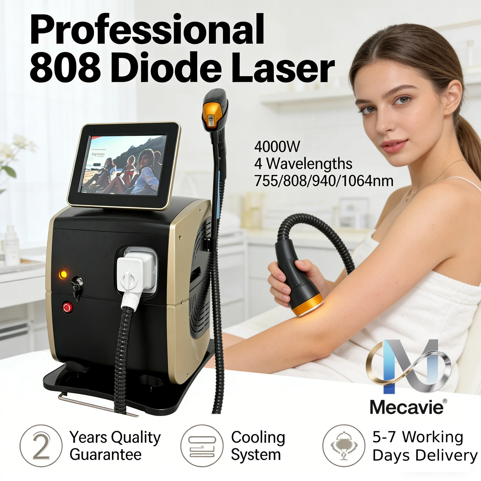 808nm Diode Laser Hair Removal & Pico Tattoo Removal 2-in-1 Salon Beauty Machine