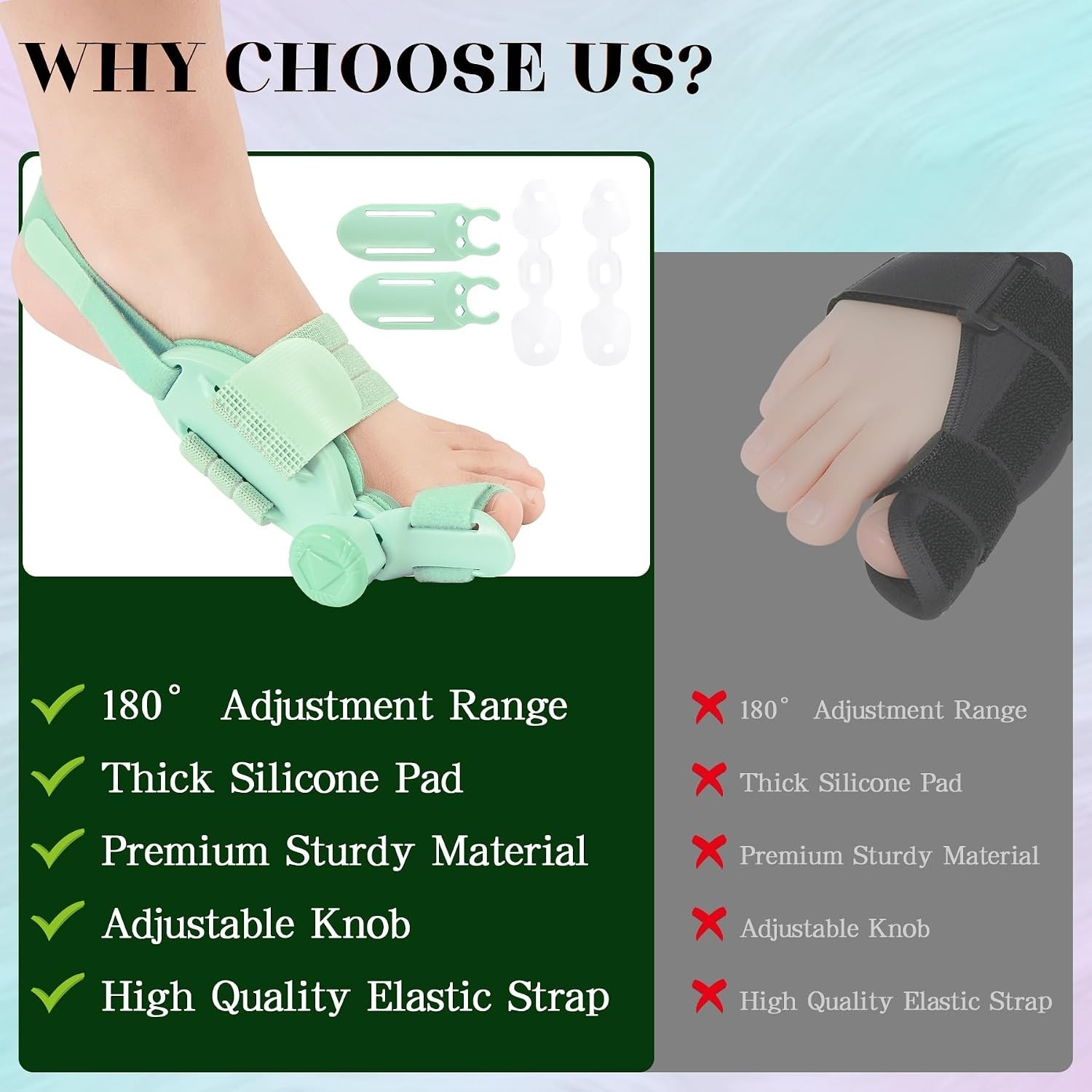 Bunion Fix Toe Valgus Corrector Big Toe Straightener Adjustable for Men & Women
