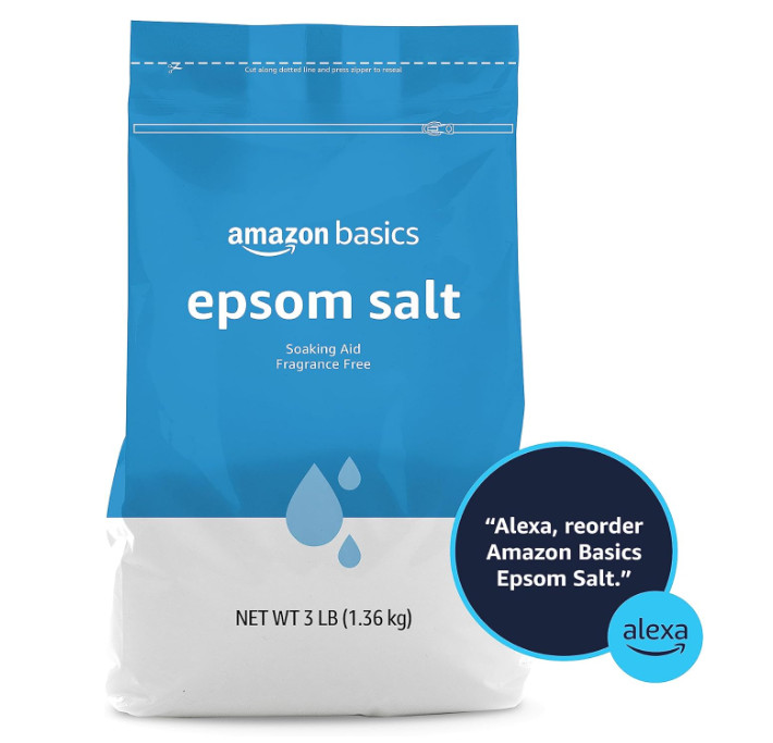 Amazon Basics Epsom Salt Soak, Unscented, Magnesium Sulfate USP, Muscle and Feet