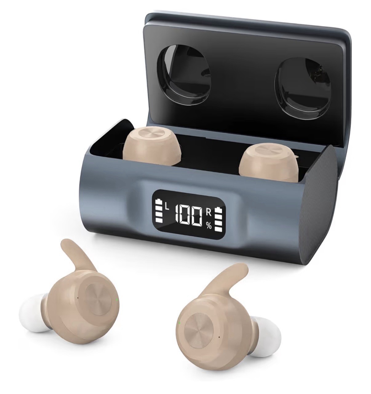 OTC Rechargeable Hearing Aids Noise Canceling 25+Hr Battery Seniors Adults