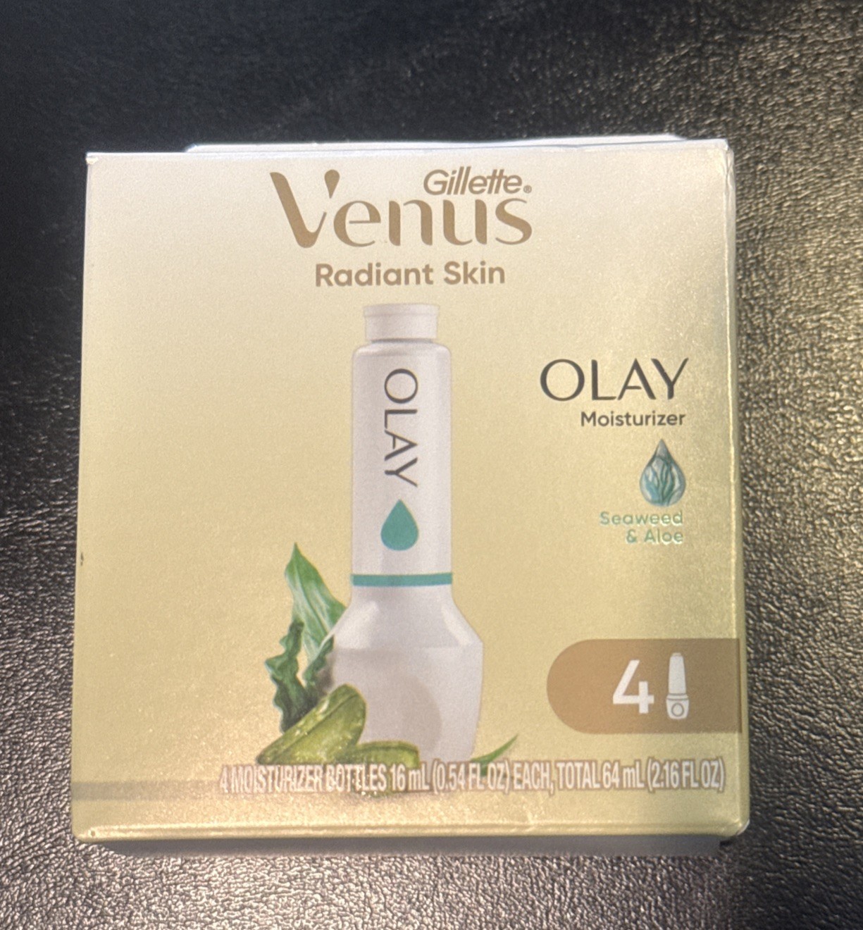 Gillette Venus Radiant Skin Seaweed & Aloe Olay Moisturizer (4) – 16 ml Bottles