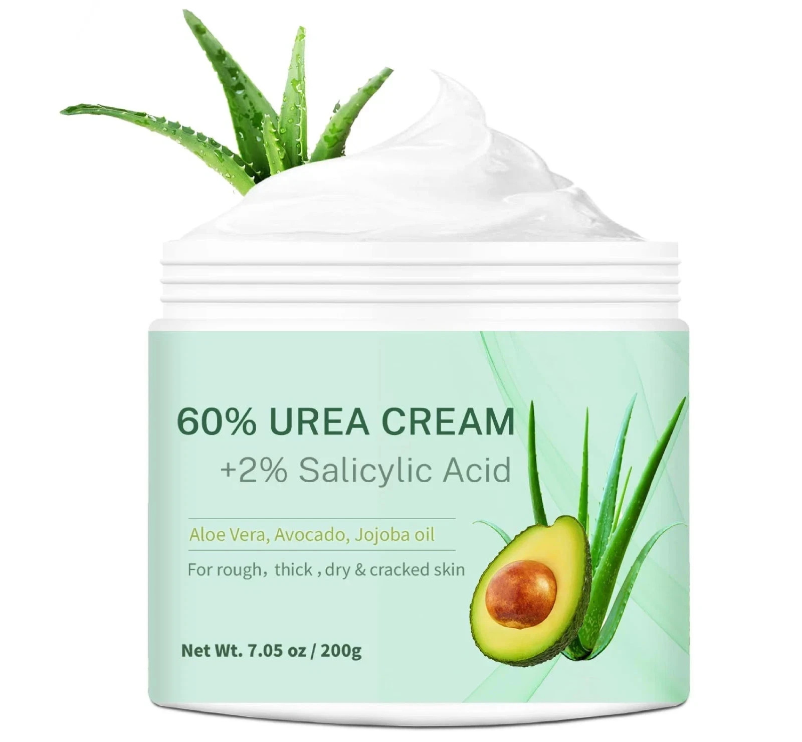 Urea Cream 60% plus 2% Salicylic Acid for Feet – Maximum Strength Foot Cream For