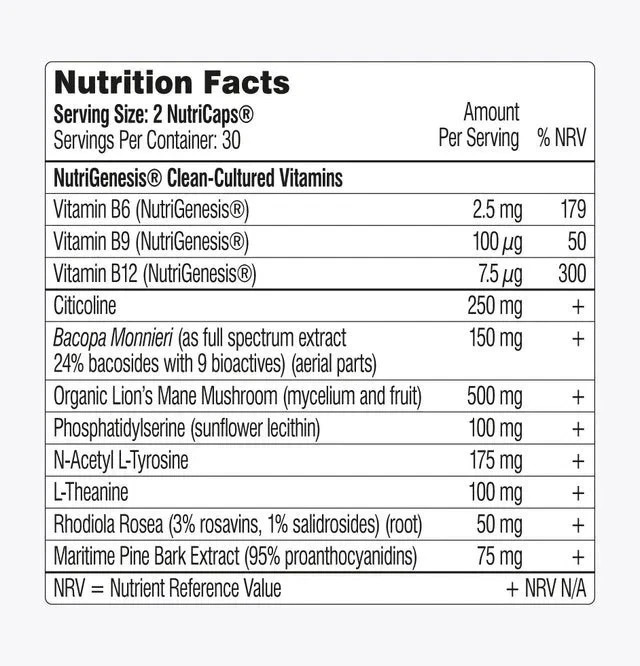 Universal Nootropic – Focus Memory Plus Mental Clarity 60 Capsules