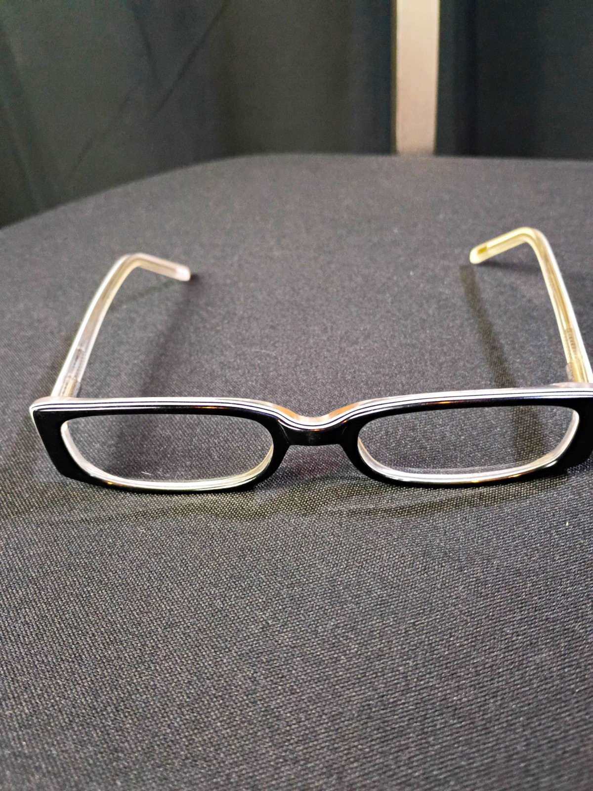 Unisex Adults Rectangle Full Rim Eyeglass Frames Black Plastic