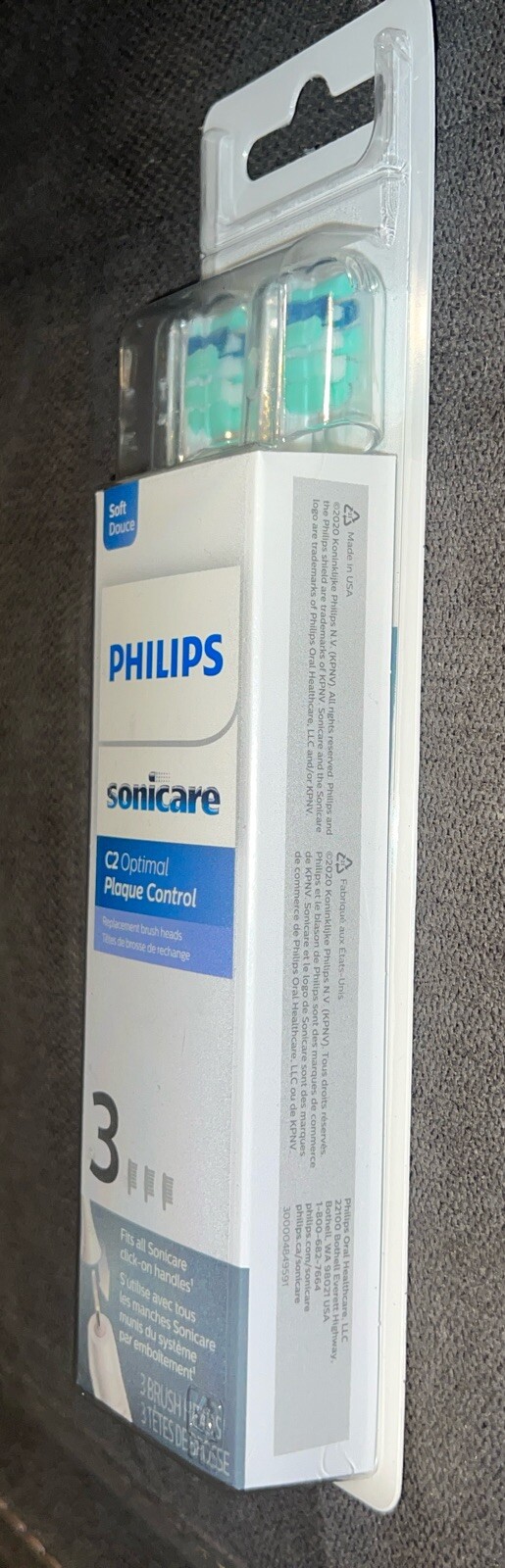 Philips Sonicare🪥Optimal Plaque Control C2 Replacement Heads-HX9023/65(3 Pack)