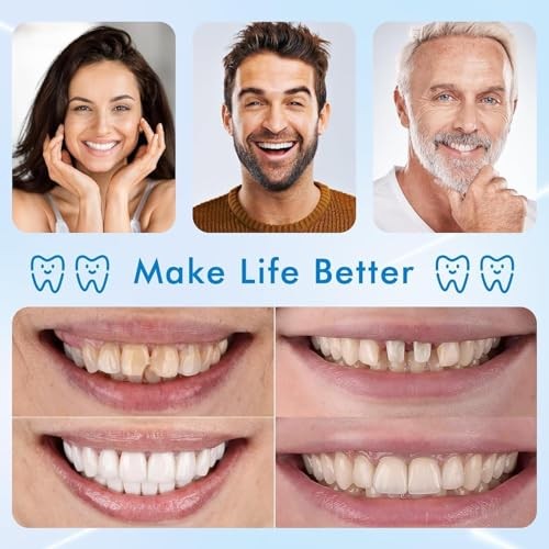 Moldable False Teeth Silicone Dentures Men and Veneers for Women Upper Lower Set