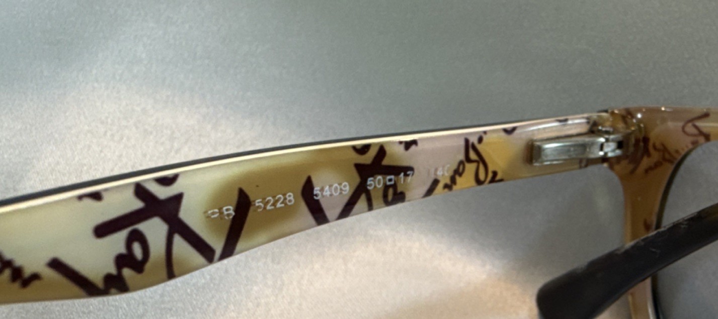 Ray-Ban RB5228 Rectangular Full Rim Plastic Eyeglasses Tortoise 50-17-140