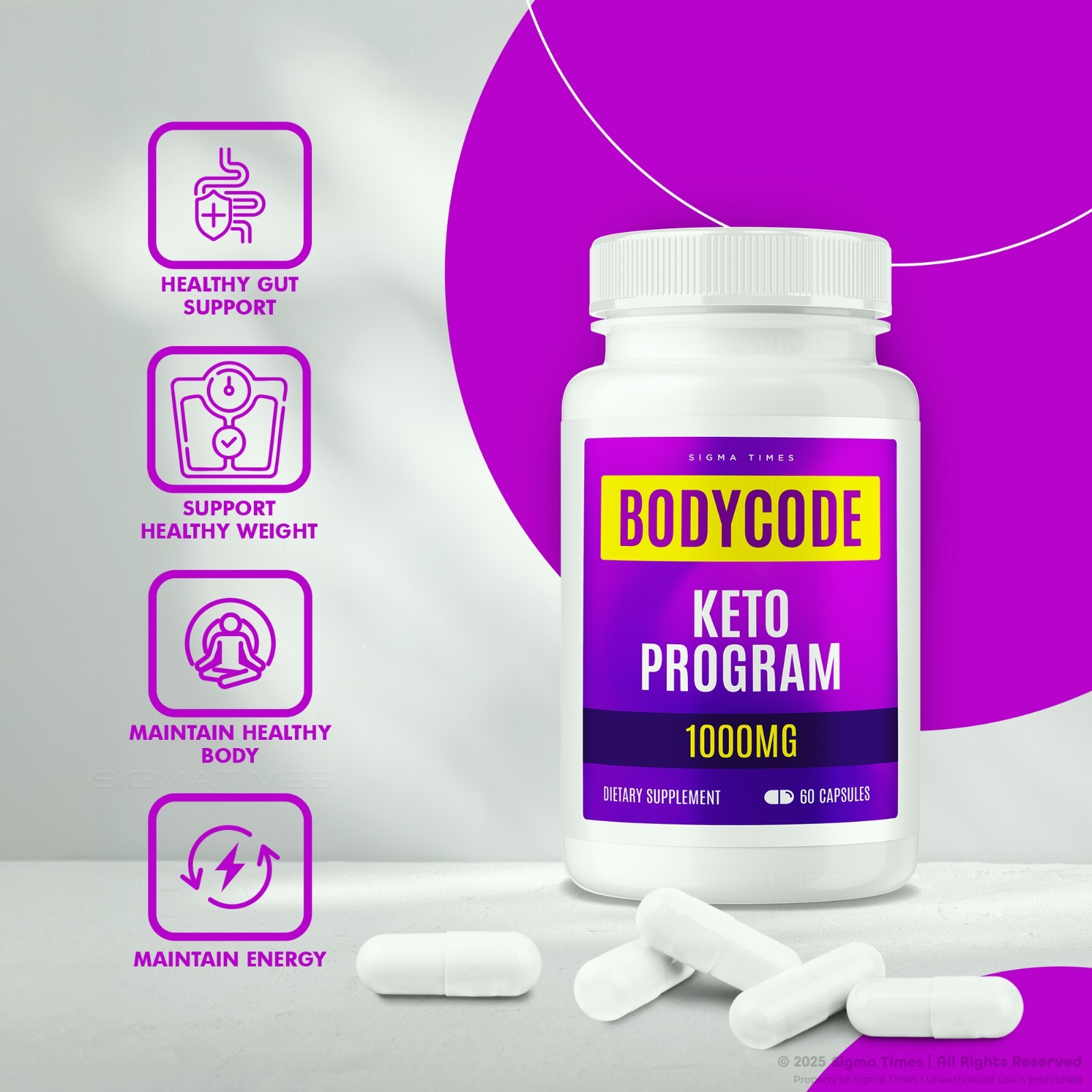 (5 Pack) BodyCode Keto Program – Advanced Fat-Burning Formula for Weight Loss