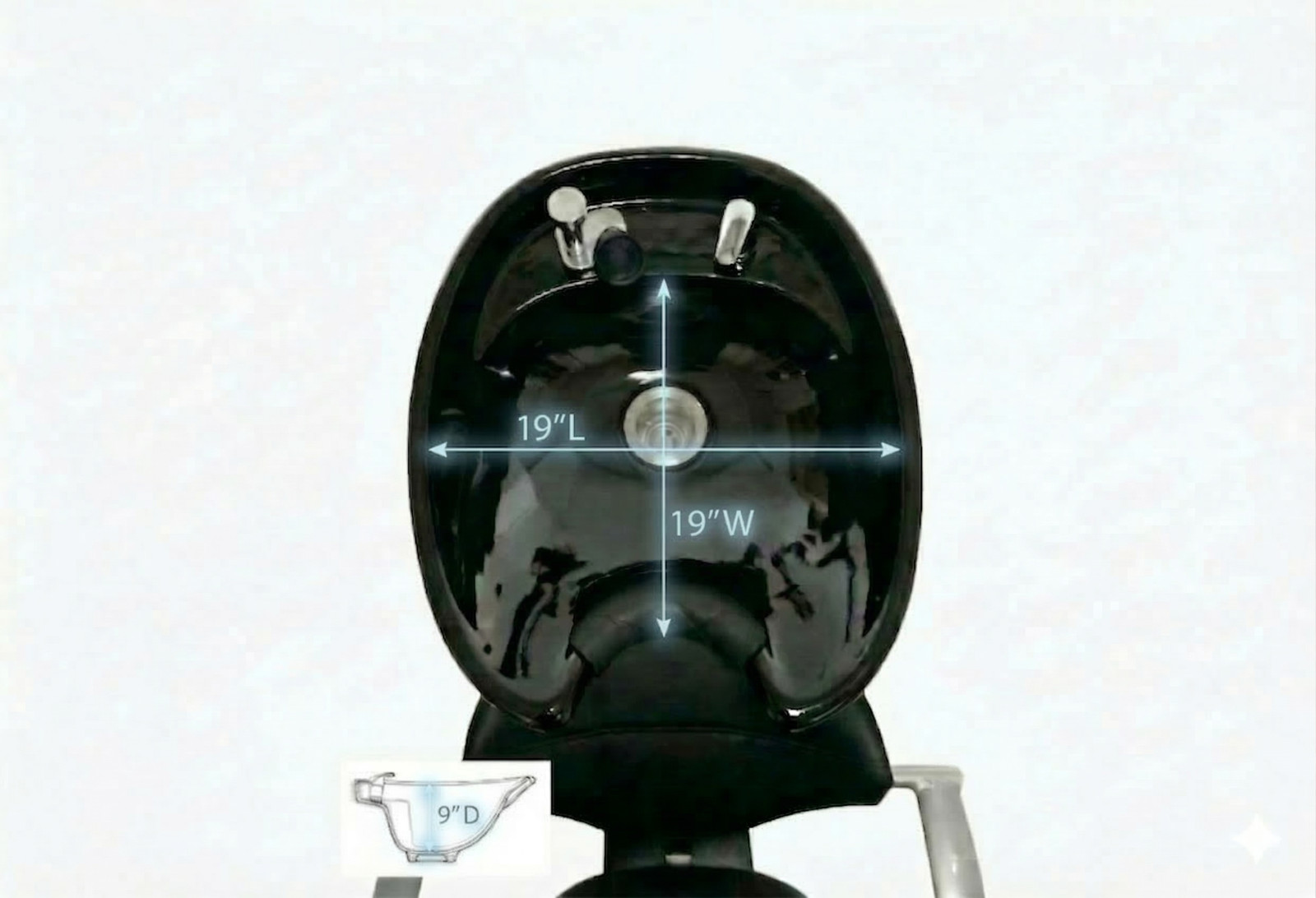 Salon Shampoo Backwash Unit Station Tilt Heavy Duty ABS Bowl ASSE Vacuum Breaker