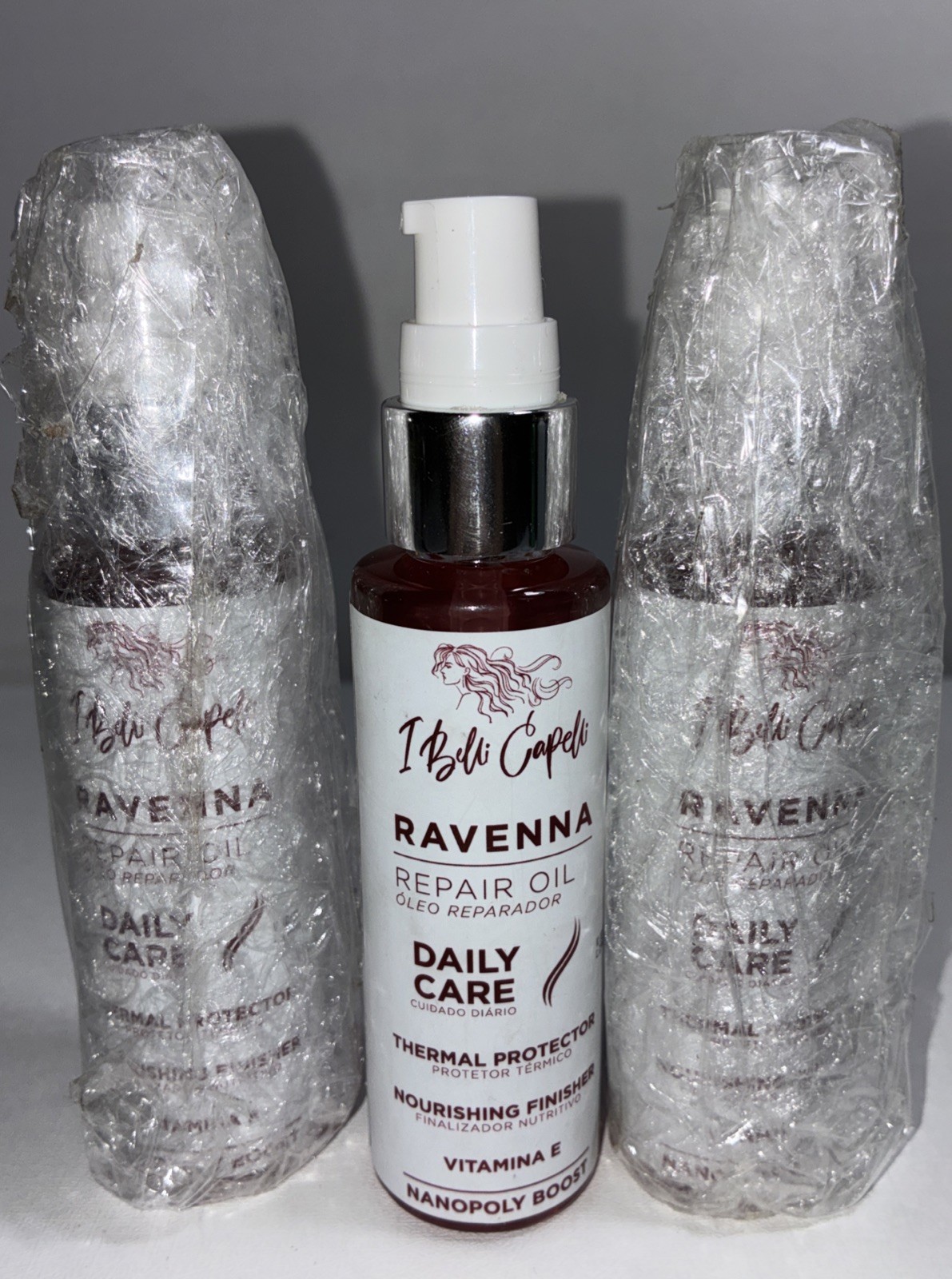 Lot Of 3-I Belli Capelli Ravenna Repair Oils, Thermal Protector 2fl Oz Each