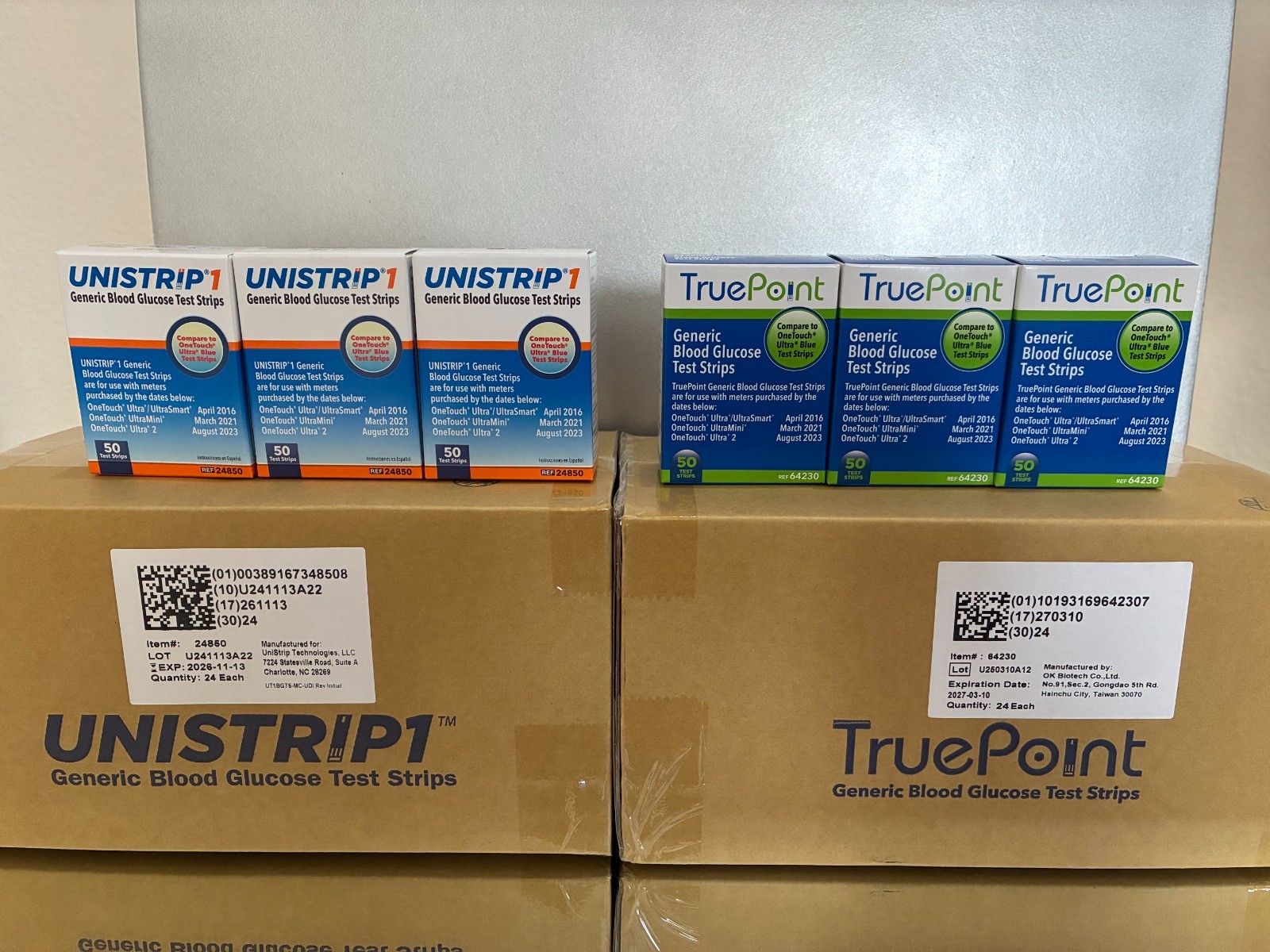 True Point – Unistrip Blood Glucose Strips – 600 Count – Generic For One Touch