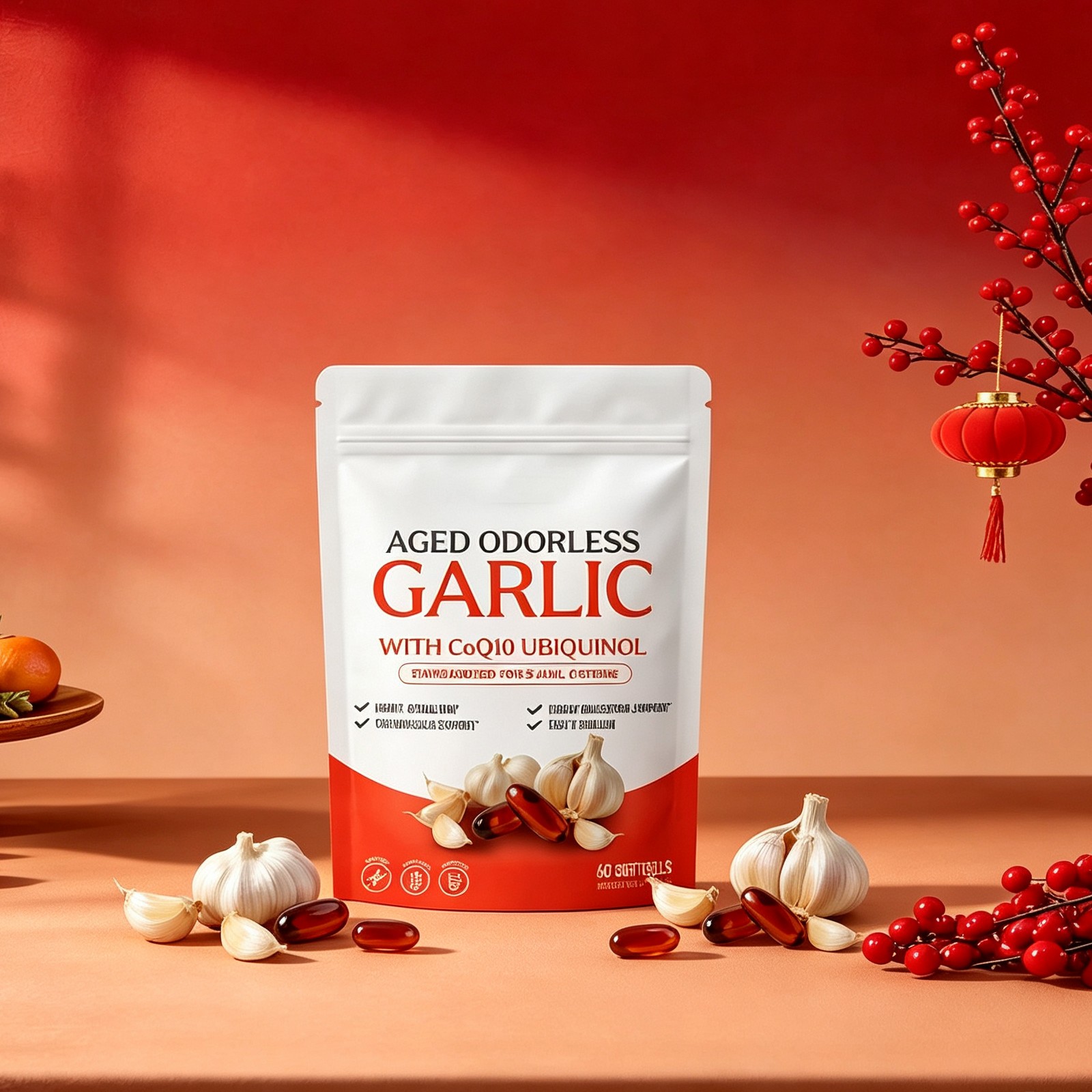 Garlic Extract 600mg Softgels (60 Count) – Odorless Aged Garlic Extra…