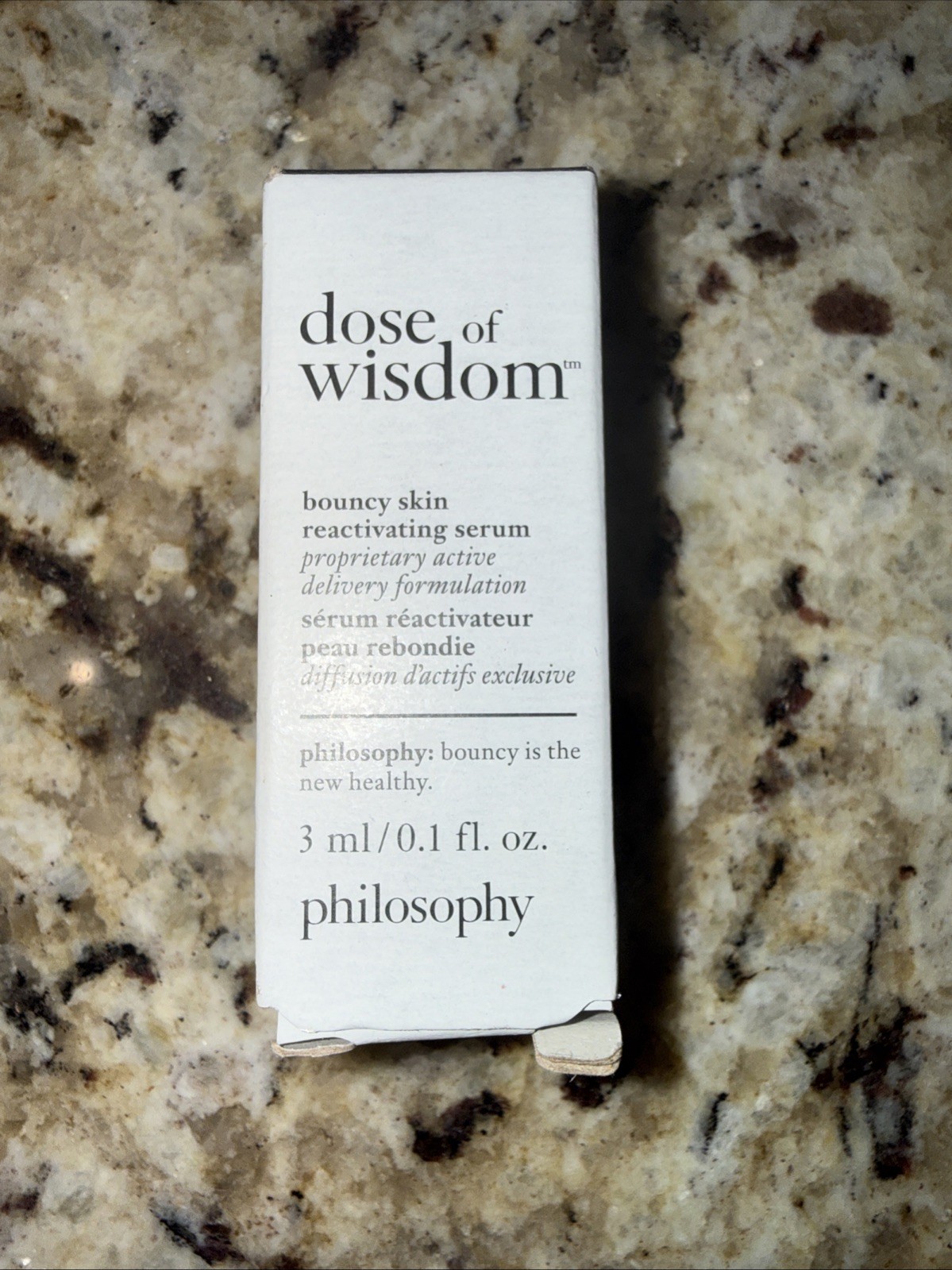 Philosophy Dose of Wisdom Bouncy Serum .1 oz Travel Size New Boxed