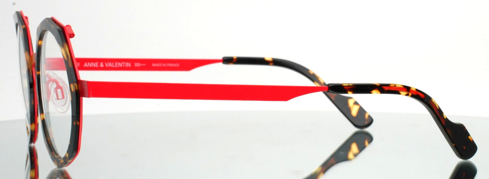ANNE ET VALENTIN Flamingo 21B19 Tortoise Red Womens Eyeglasses 46-24-145 B:42