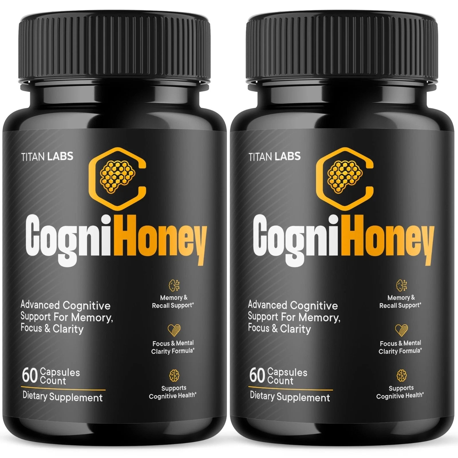 (2 Pack) CogniHoney Caps Brain Health & Cognitive Support Supplement Free Ship