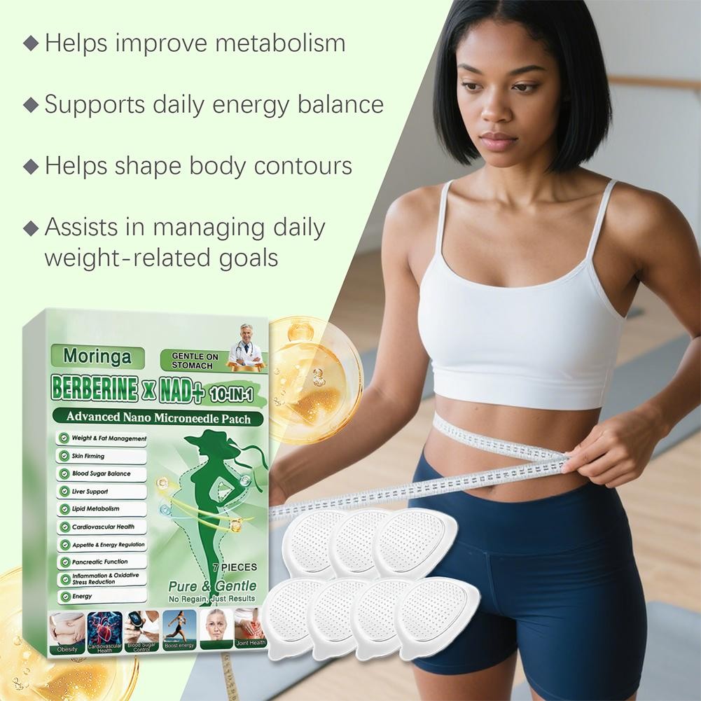 3PACK Moringa Berberine 10-in-1 Premium Nano Microneedle Patches 7Pcs/Box Lates