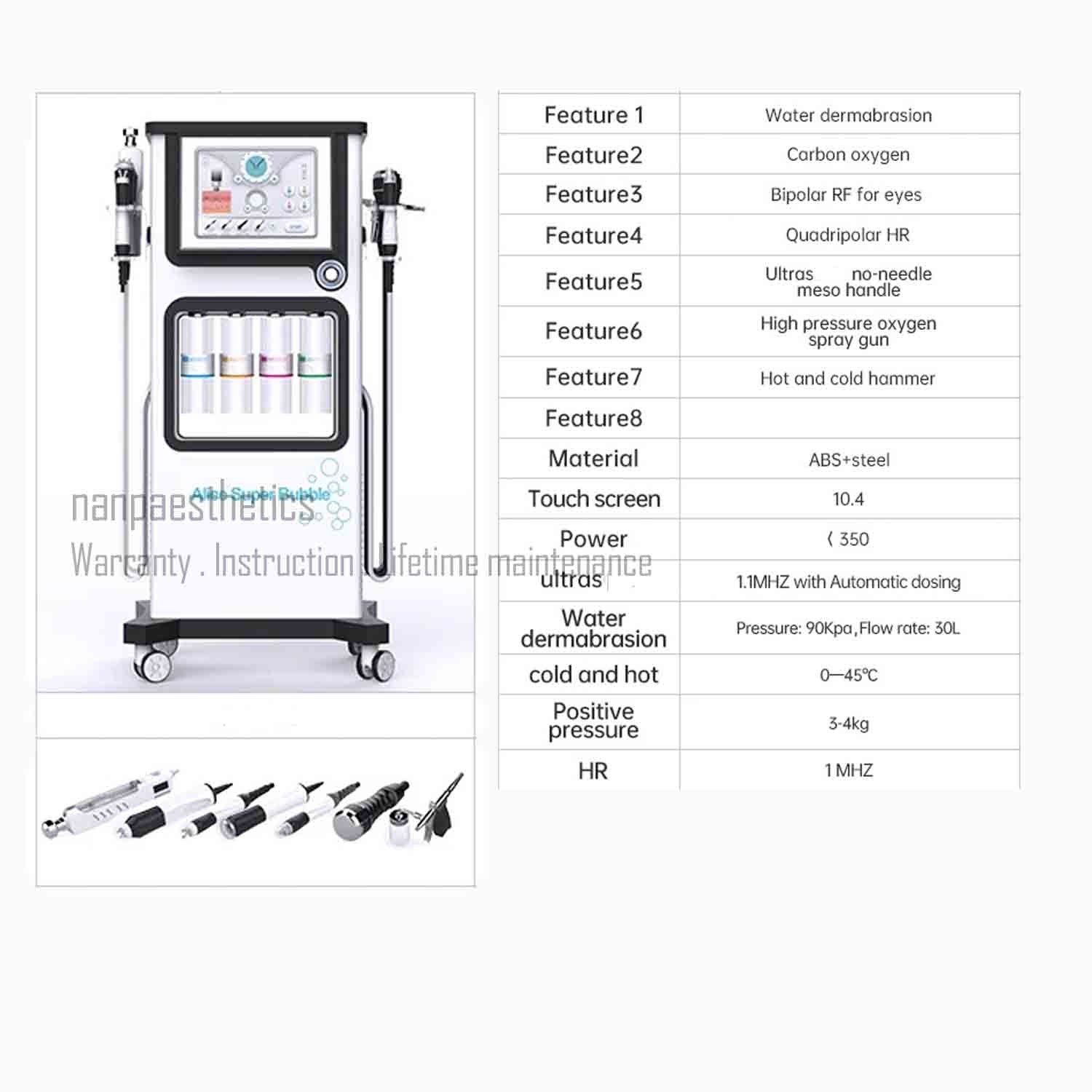 7in1 Hydra Spa Facial Beauty Machine Hydro Dermabrasion Skin Cleaning Face Lift