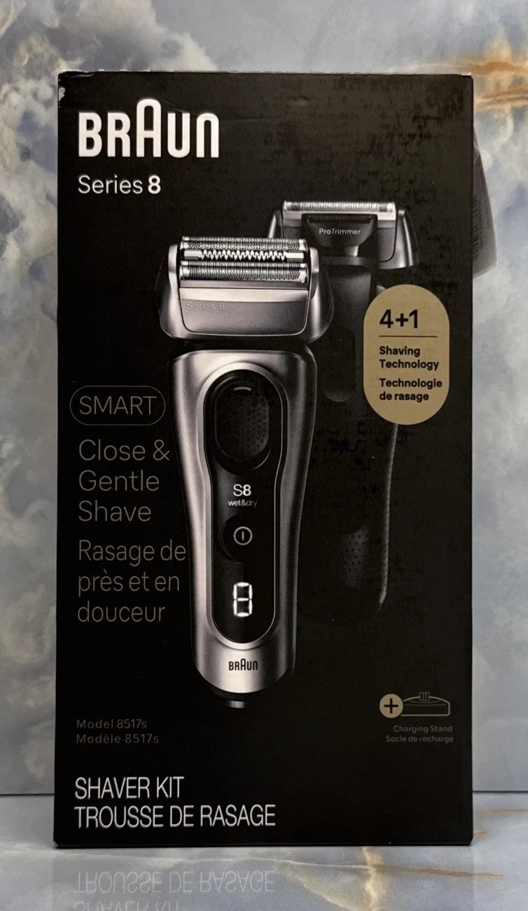 BRAUN Series 8 8517s Electric Razor Shaver Kit + Case + Charging Stand (SEALED)