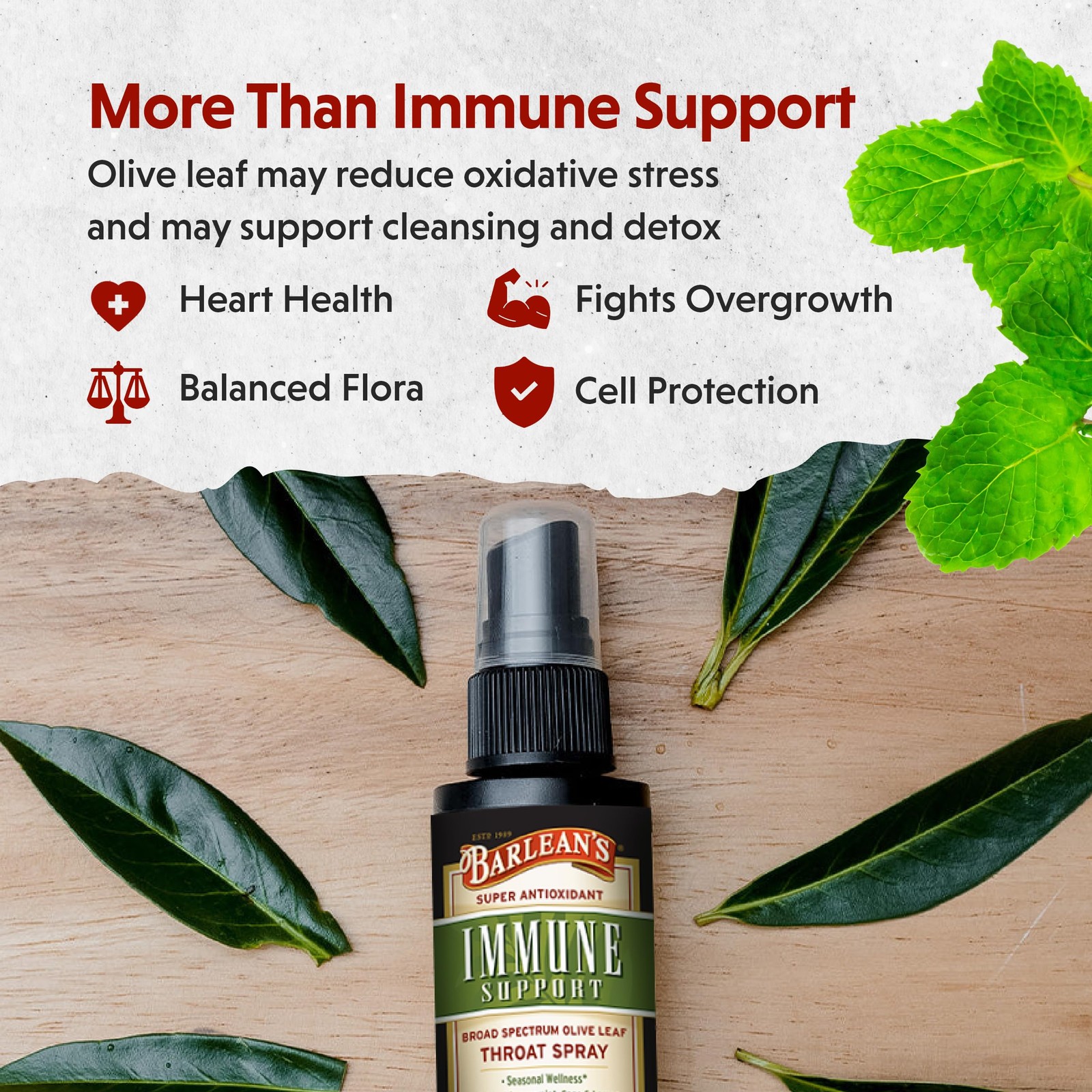 Barlean’s Olive Leaf Complex Throat Spray, 1.5 Ounce (Pack of 1), Default