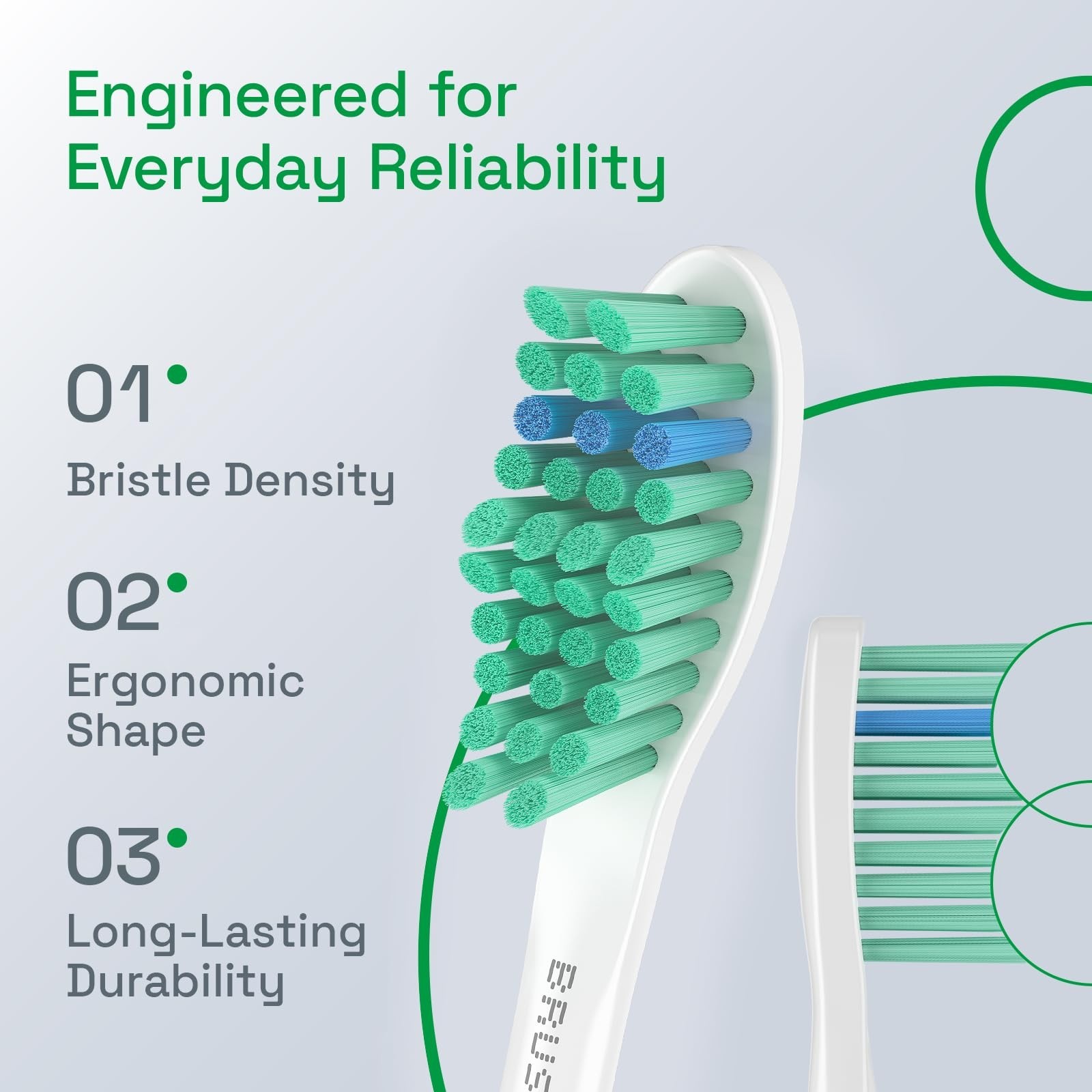 6 Replacement Toothbrush Heads for Philips Sonicare – Medium Firm Dupont Bristle