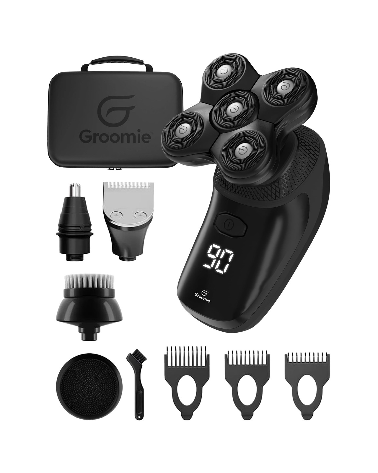GROOMIE BaldiePro On The Go Travel Kit – Electric Head Shaver for B… Fast Ship