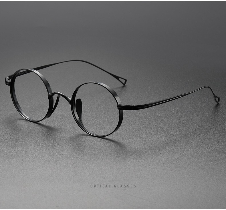 Pure Titanium Handmade Retro Round Glasses Frames Japanese Spectacle Eyeglasses