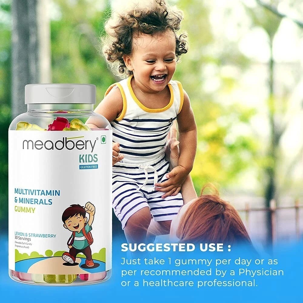Meadbery Multivitamin And Mineral Bears Jelly Glutenfree Formula – 30 Gummys