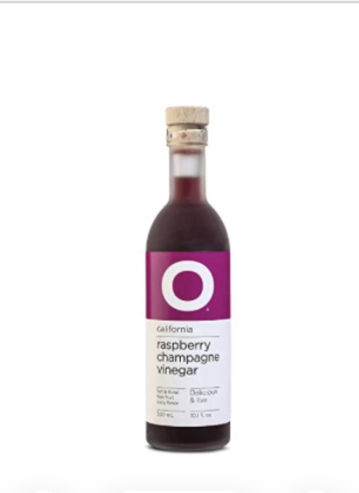 Raspberry Champagne Vinegar Glass Bottle 10.1 Fl Oz by (Pack of 1)