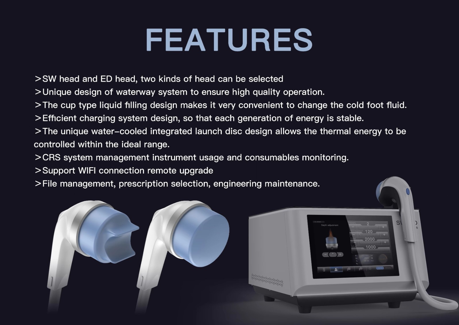 Focus Shockwave Eswt Focused Shock Wave Therapy Machine Pain Relief Physio
