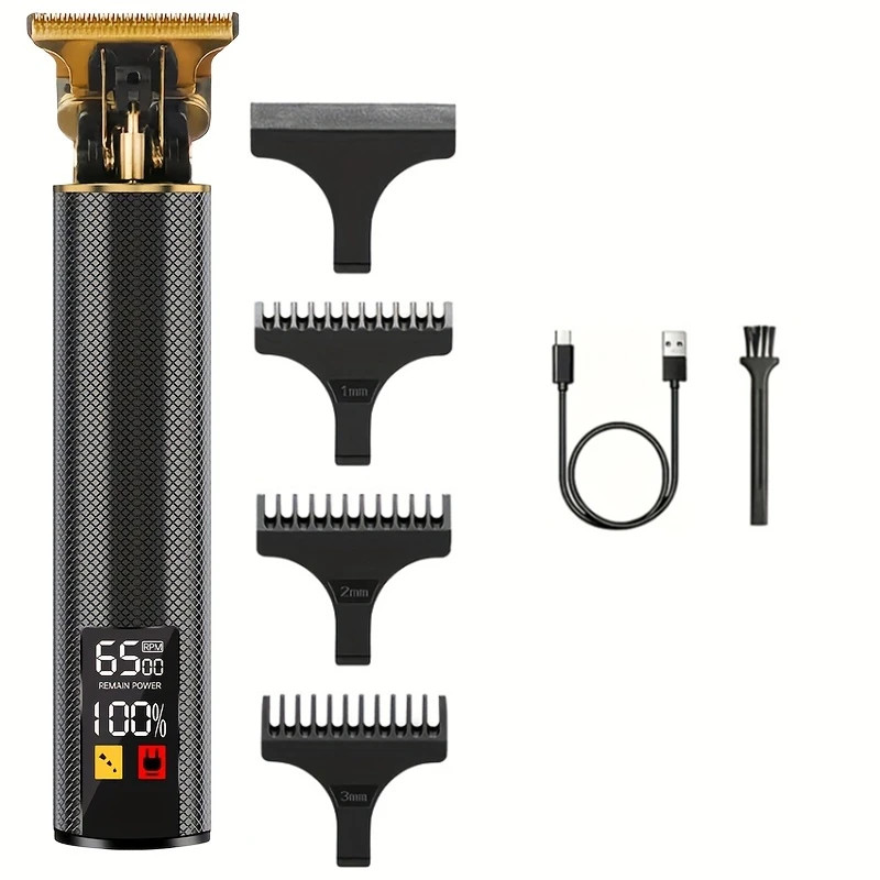 Professional Vintage Hair Clippers and Trimmers Kit, Rechargeable Cordless Hairc