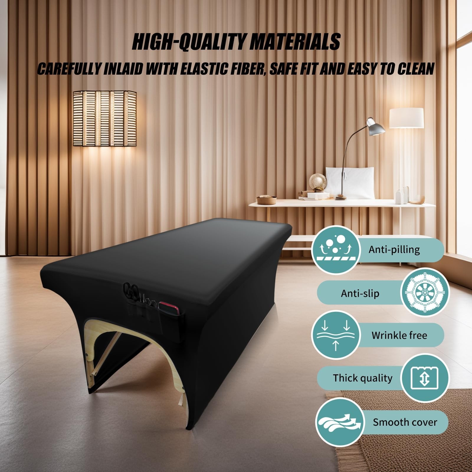 Lash Bed Cover Wipeable PU Leather Massage Table Cover Waterproof and Reusabl…