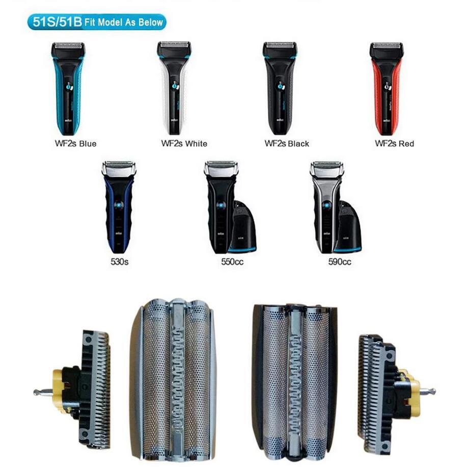 Series 5 Replacement Head 51B Foil & Cutter Shaver Head for Braun Waterflex —